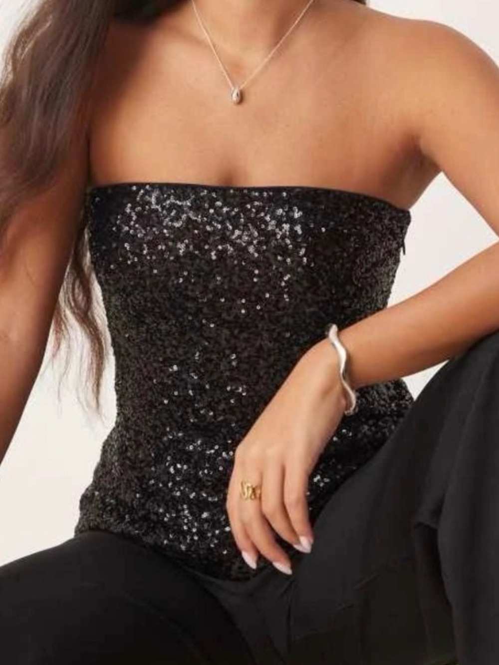 Abercrombie Sequin Strapless Tube Top